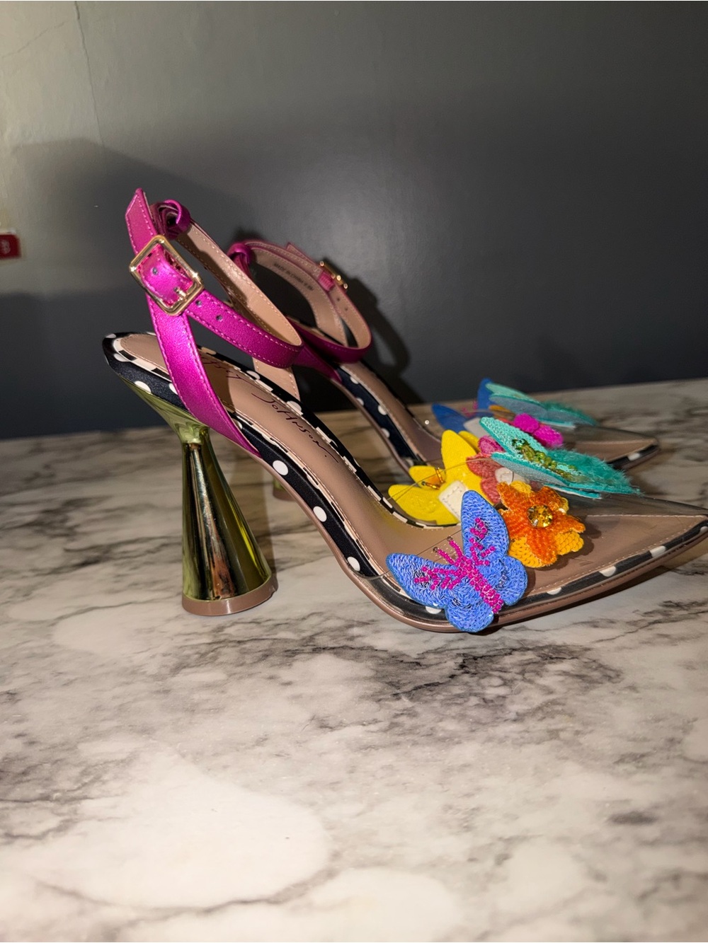 Betsey Johnson butterfly heels - Picture 2 of 9